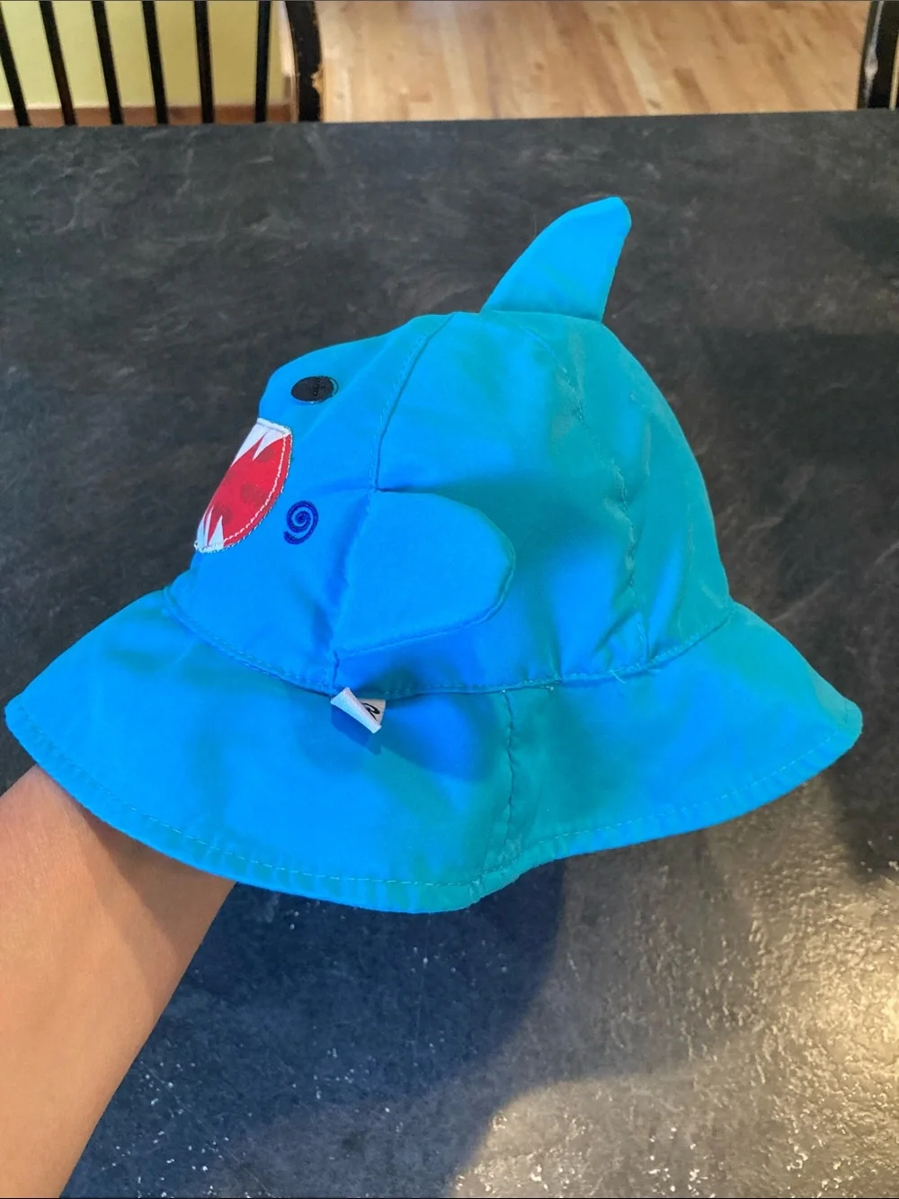 Kids Zoocchino UPF 50+ blue shark sun hat size 6-12 months